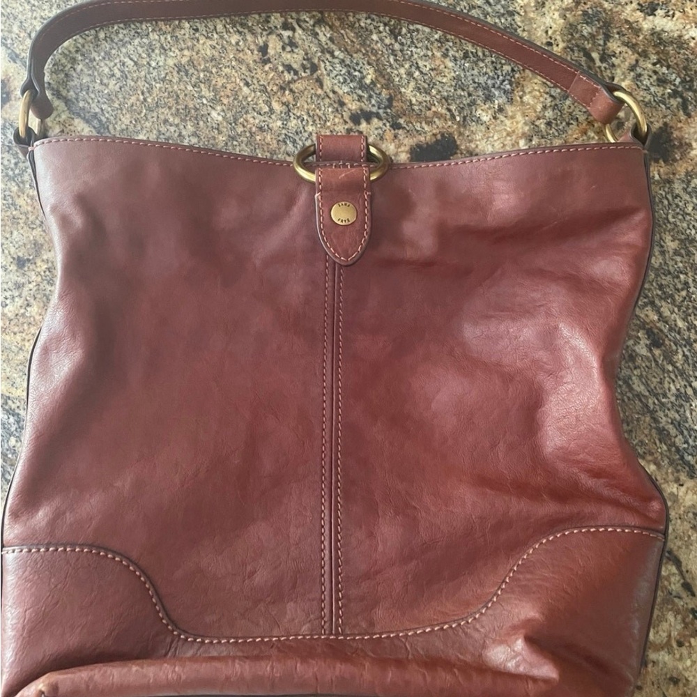 Frye cognac leather hobo bag